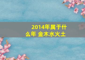 2014年属于什么年 金木水火土